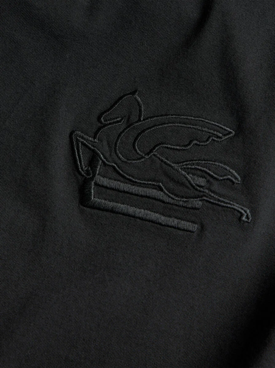 T-Shirt With Pegaso Embroidery