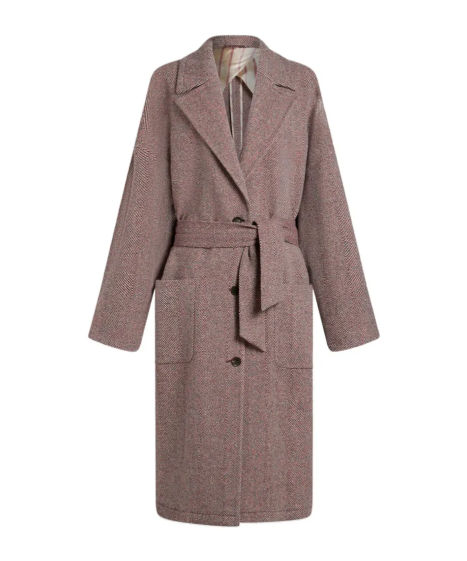 Belted Drop Shoulder Coat