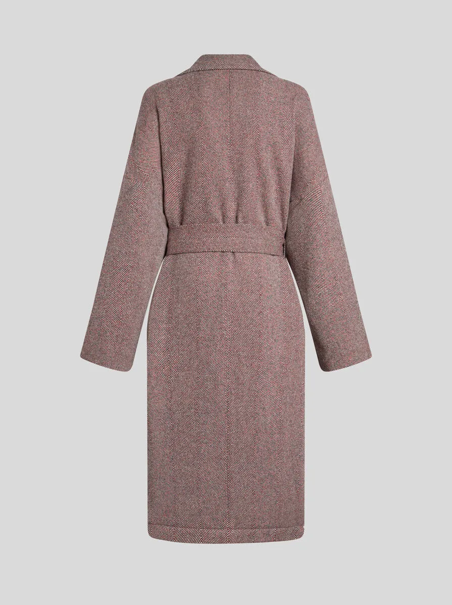 Belted Drop Shoulder Coat