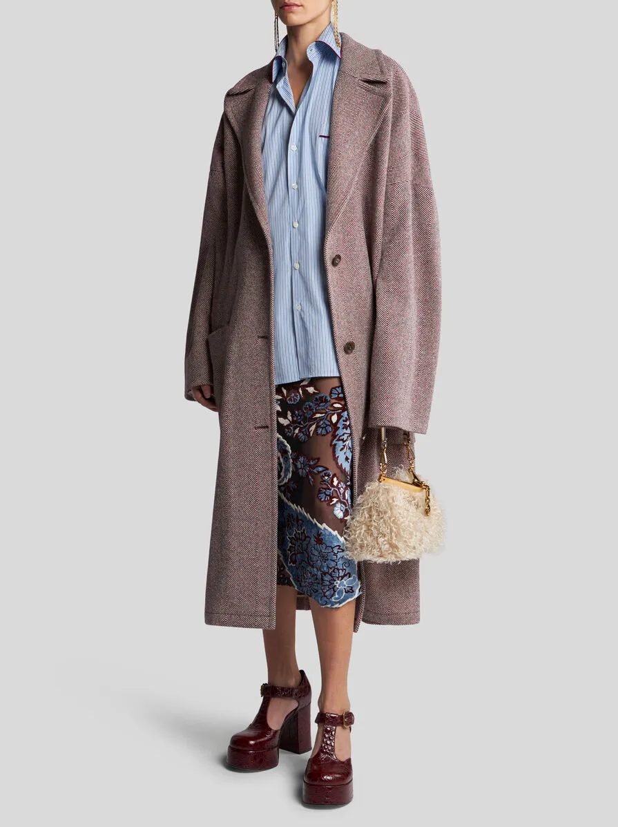 Belted Drop Shoulder Coat