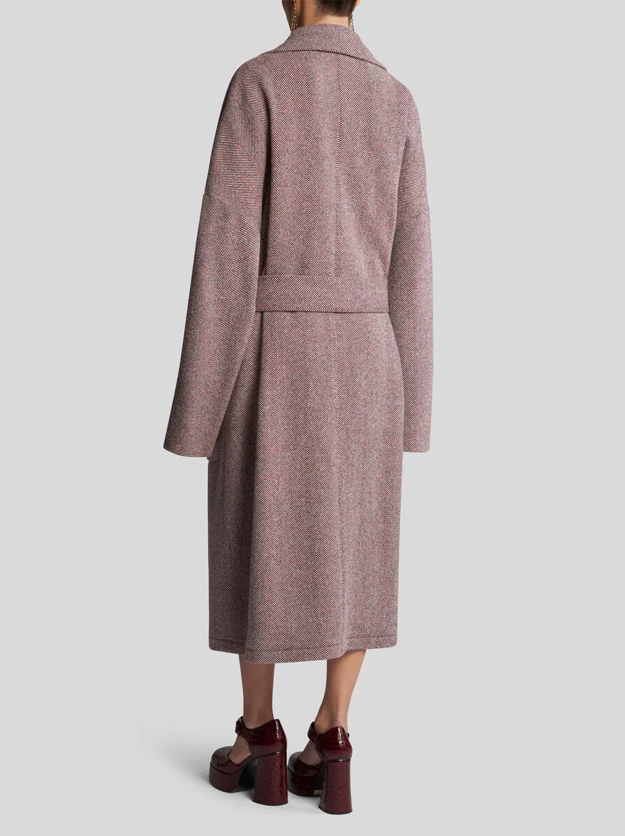 Belted Drop Shoulder Coat