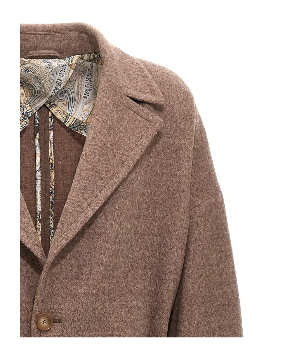 Single-Breasted Wool Coat