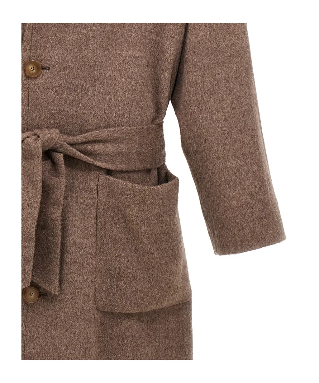 Single-Breasted Wool Coat