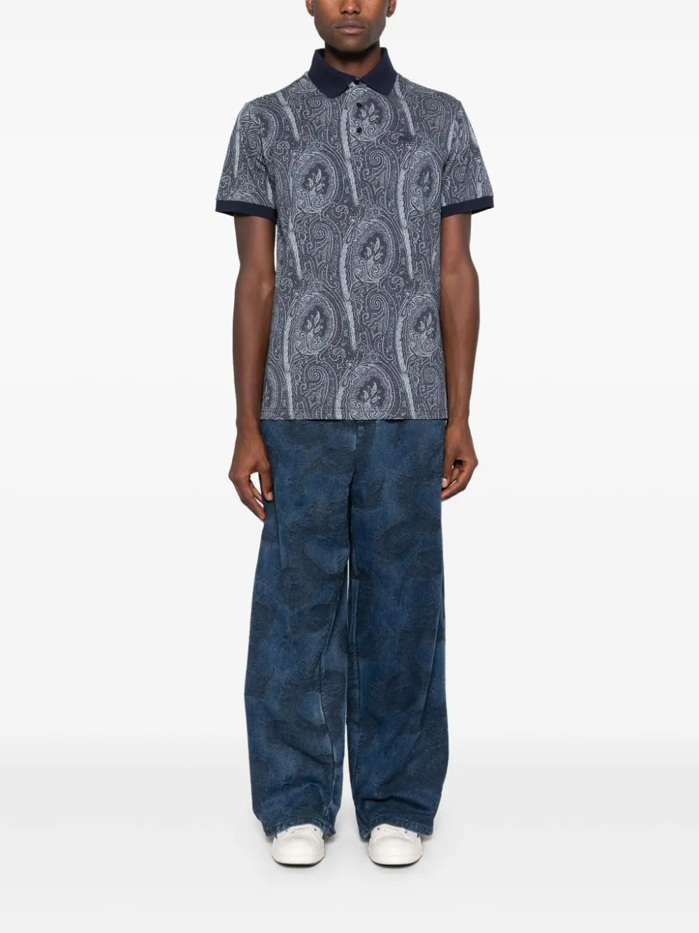 Paisley Printed Polo Shirt