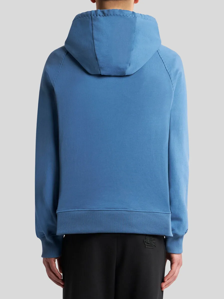 Pegaso Embroidered Long-Sleeved Hoodie