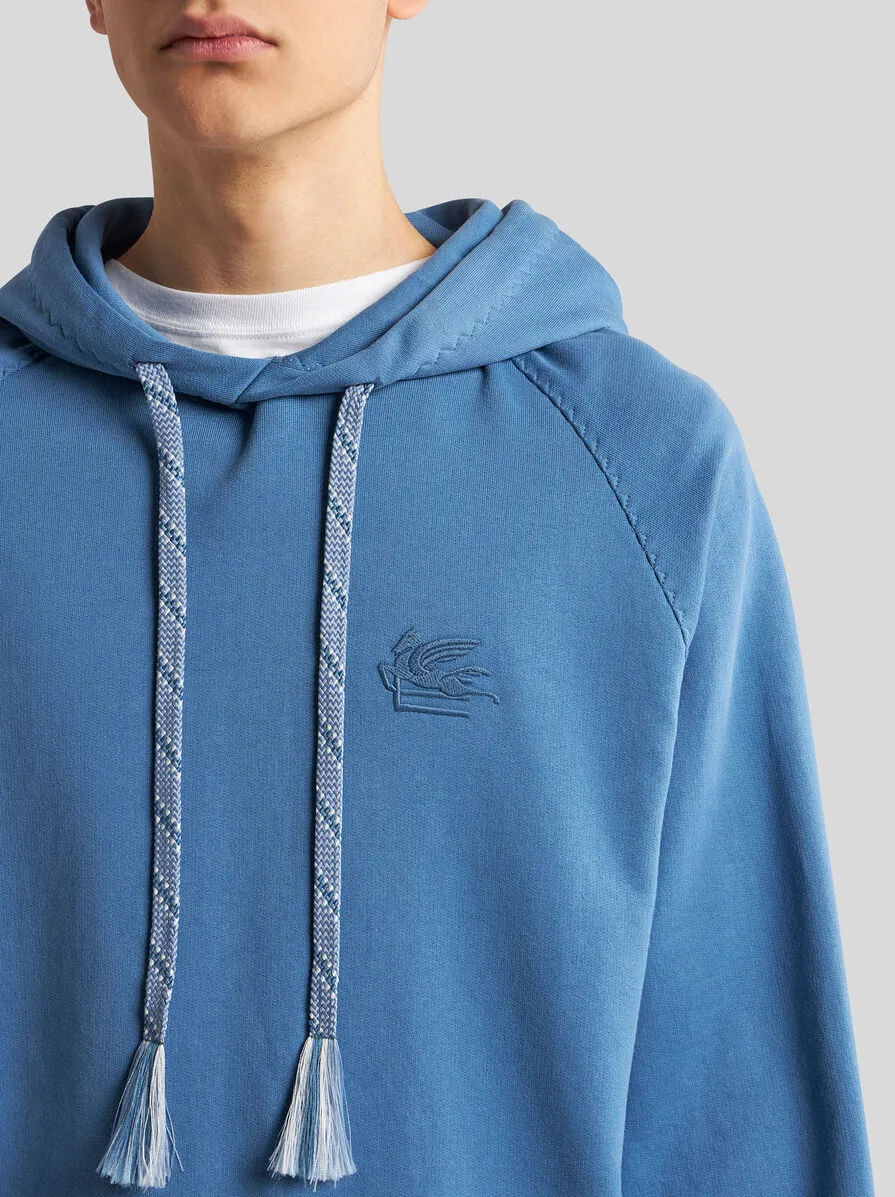 Pegaso Embroidered Long-Sleeved Hoodie