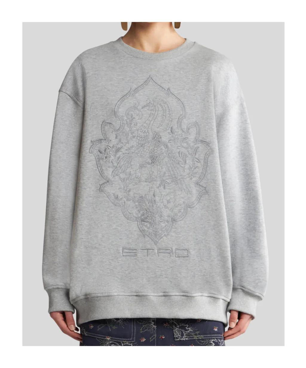 Logo Embroidered Crewneck Sweatshirt