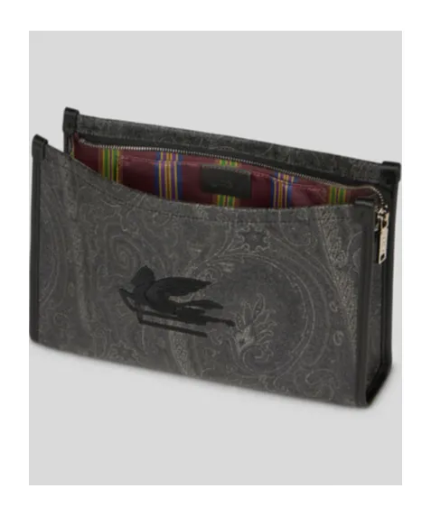 Pegaso Detail Large Paisley Pouch