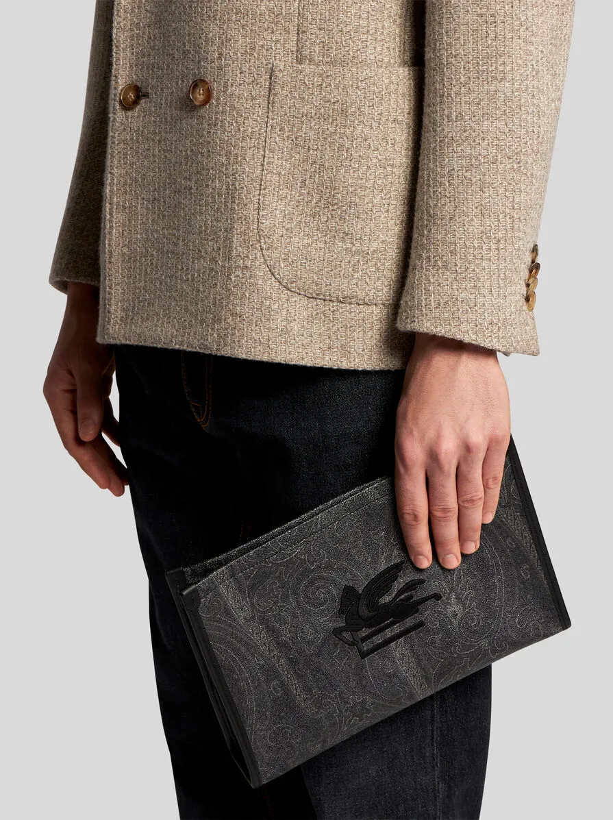 Pegaso Detail Large Paisley Pouch