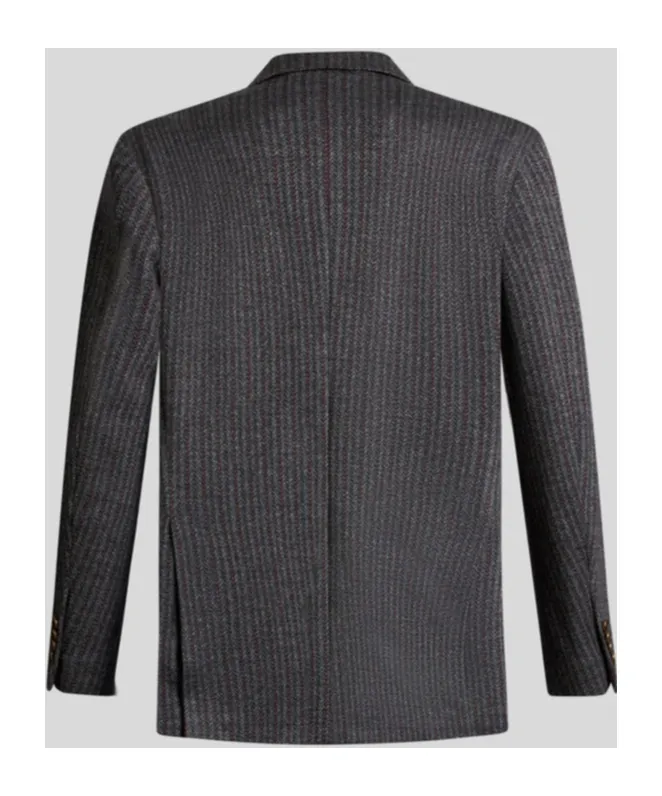 Long-Sleeved Double-Breasted Blazer