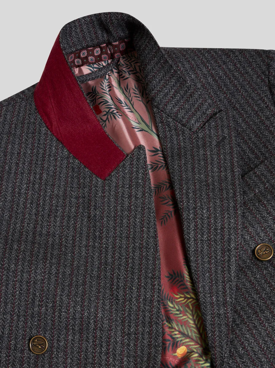 Long-Sleeved Double-Breasted Blazer