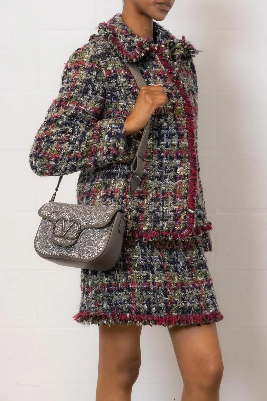 Dyed Tweed Skirt