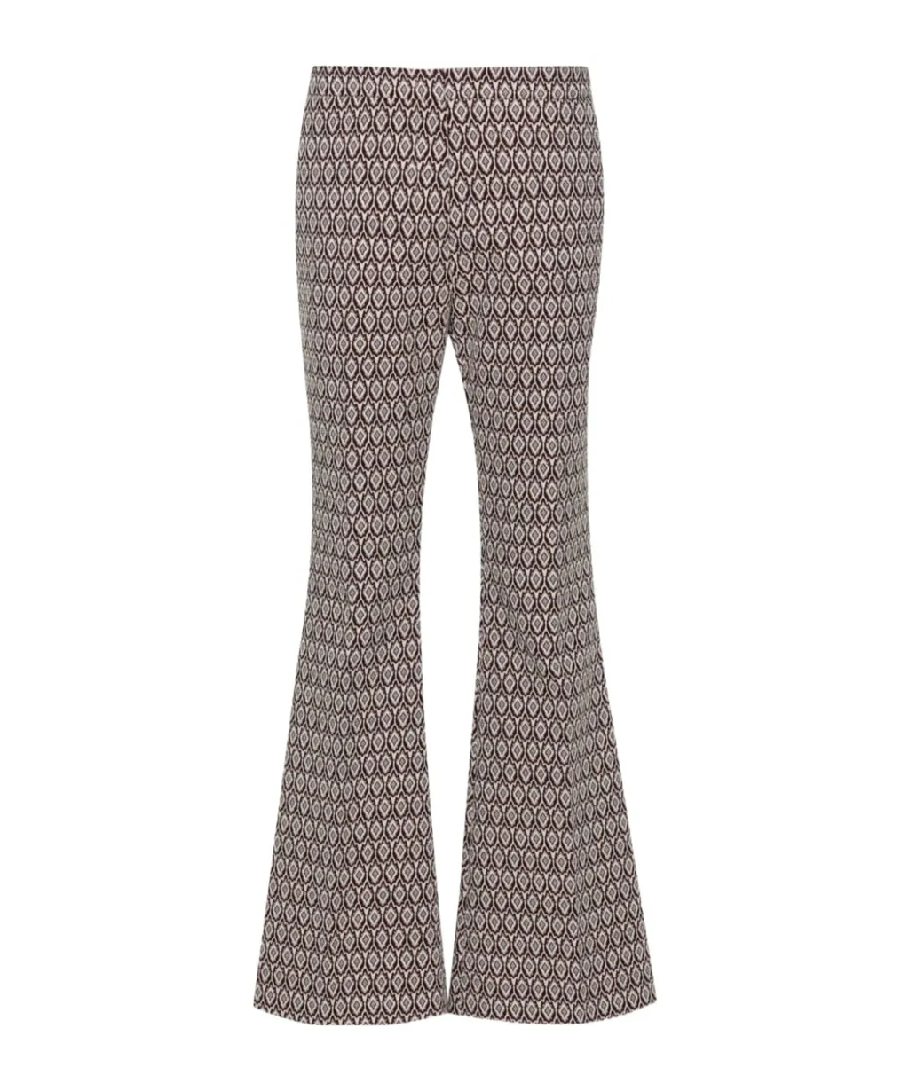 Jacquard Flared Trousers