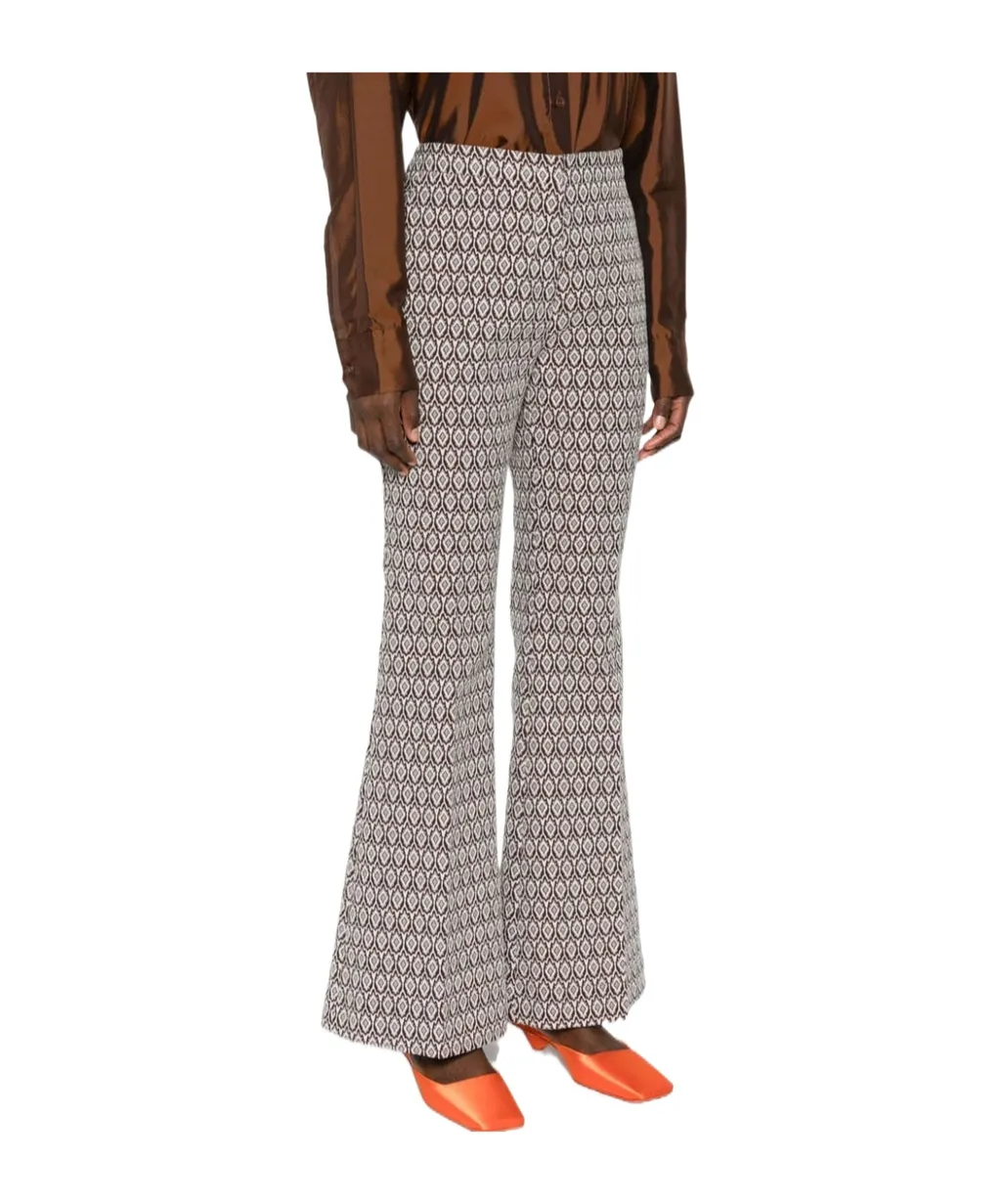 Jacquard Flared Trousers