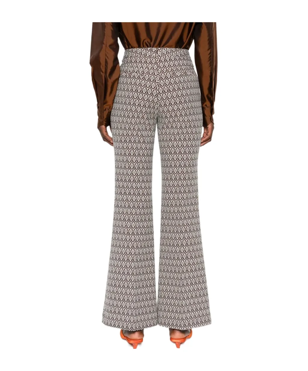 Jacquard Flared Trousers