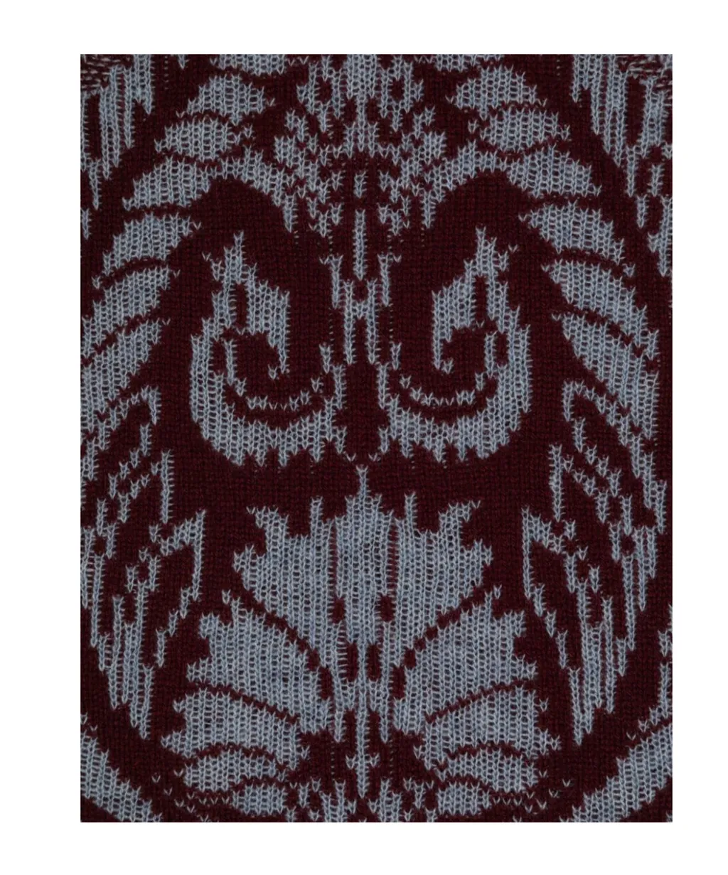 Barocco Jacquard Fringed Scarf