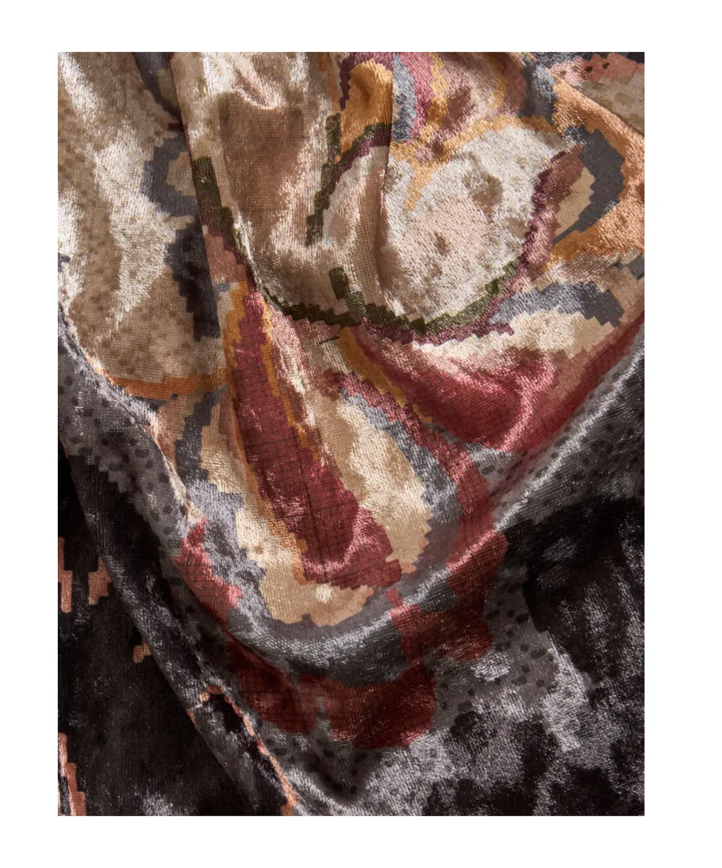 Floral Printed Chenille Trousers