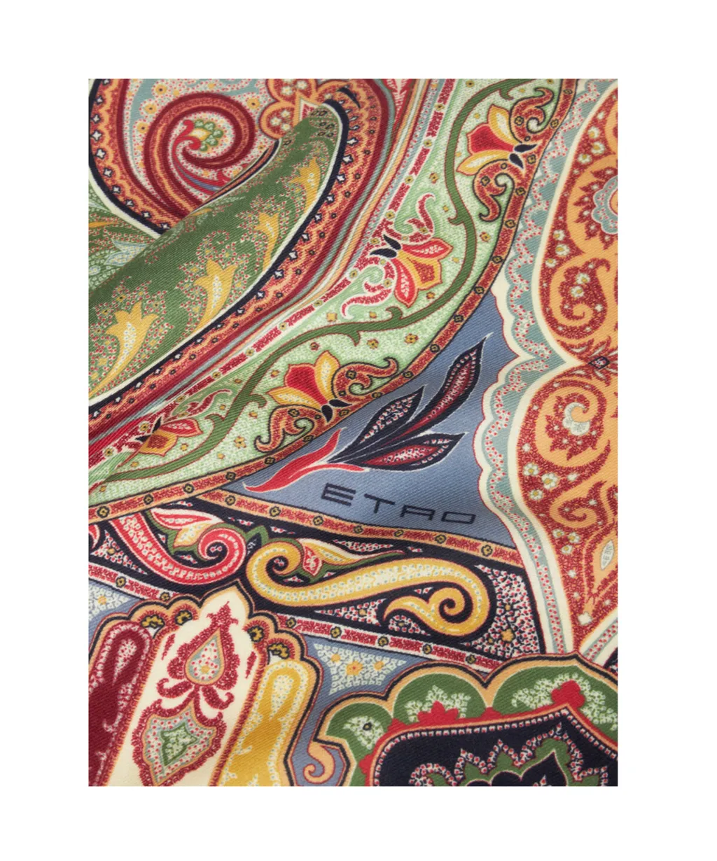 Paisley Printed Gabardine Weave Scarf