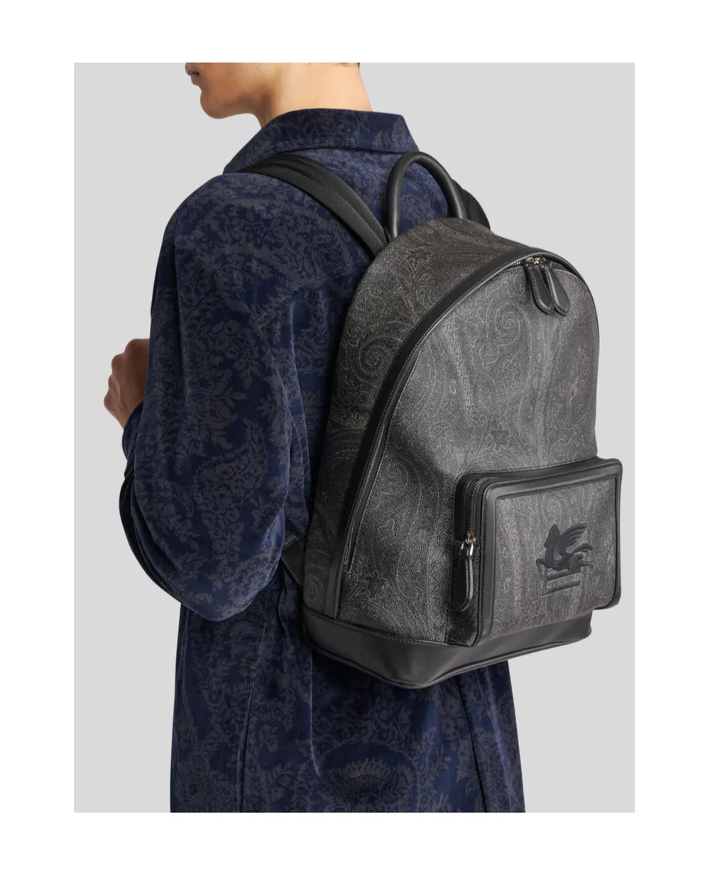 Pegaso Motif Paisley Jacquard Backpack
