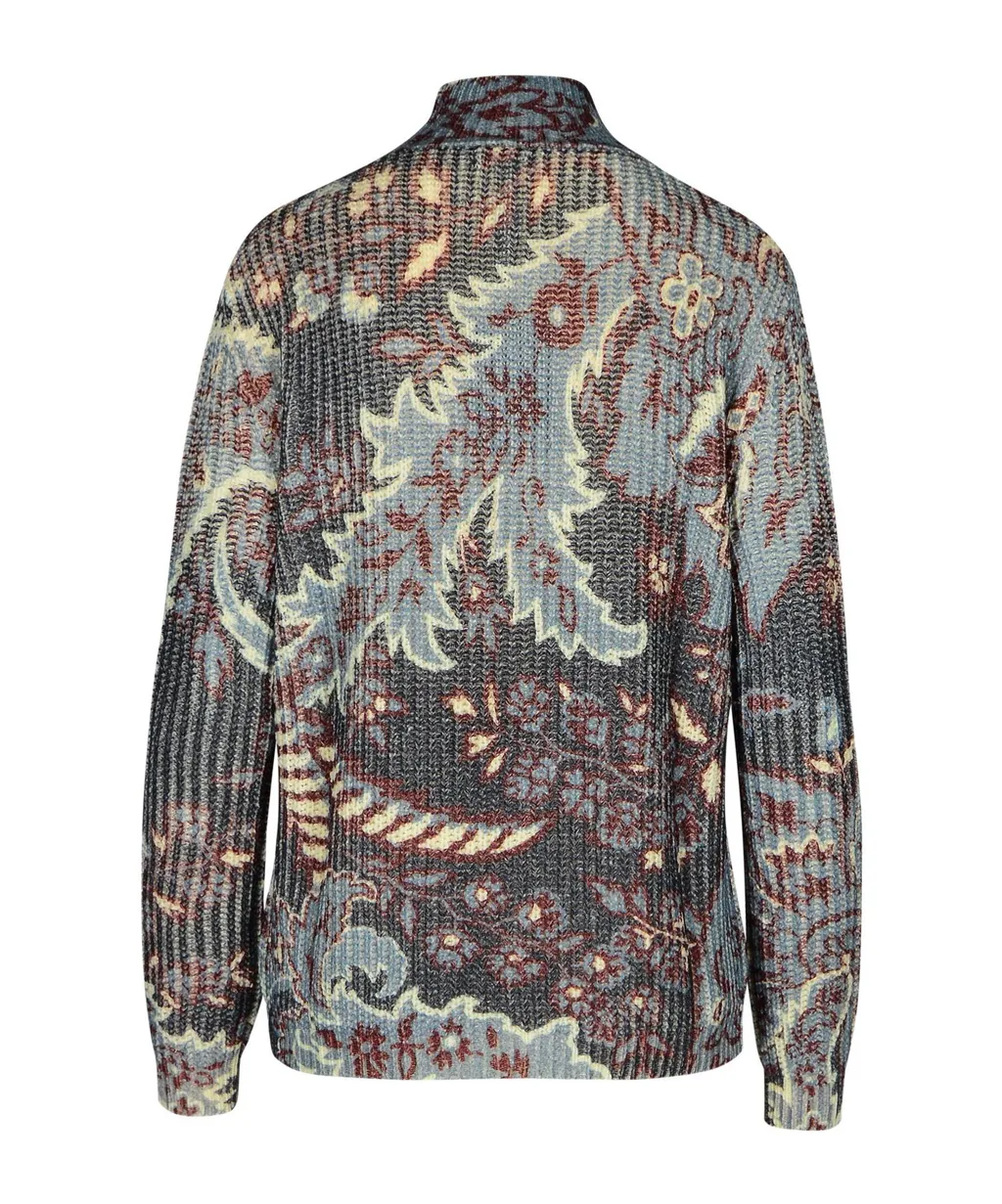 Motif Printed High Neck Jumper