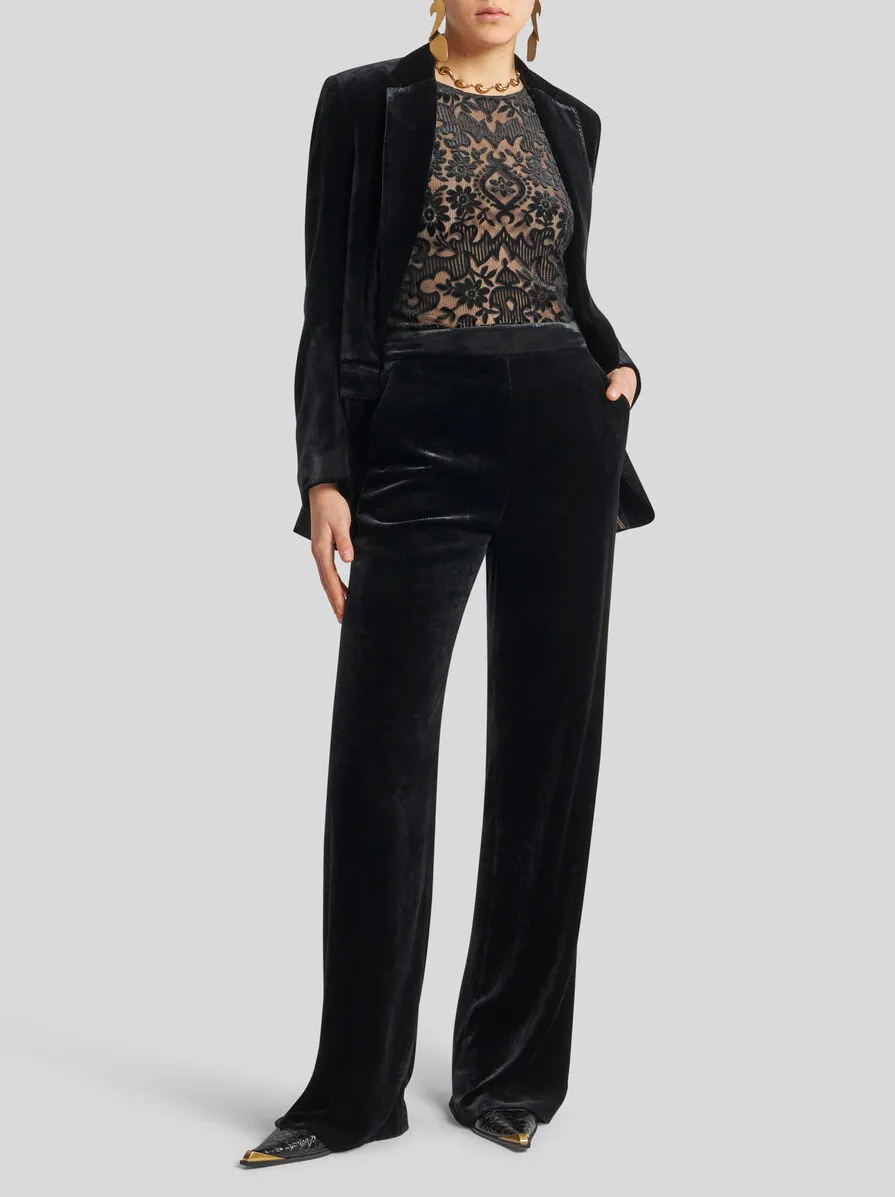 Velvet Palazzo Trousers