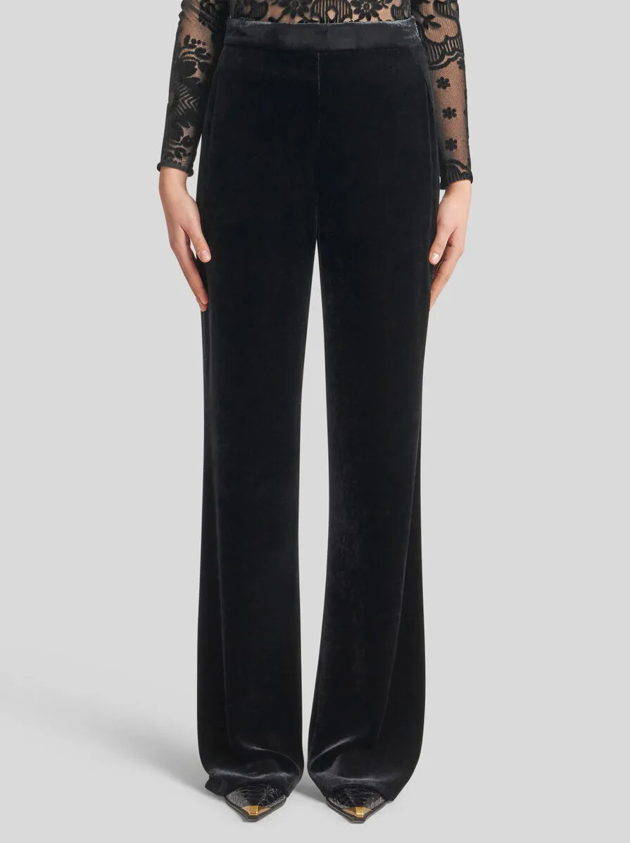 Velvet Palazzo Trousers