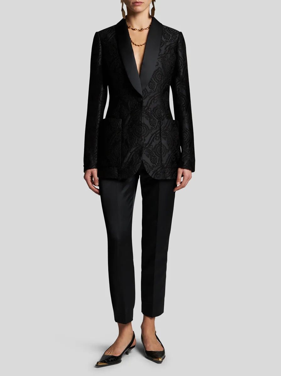 Silk Jacquard Blazer