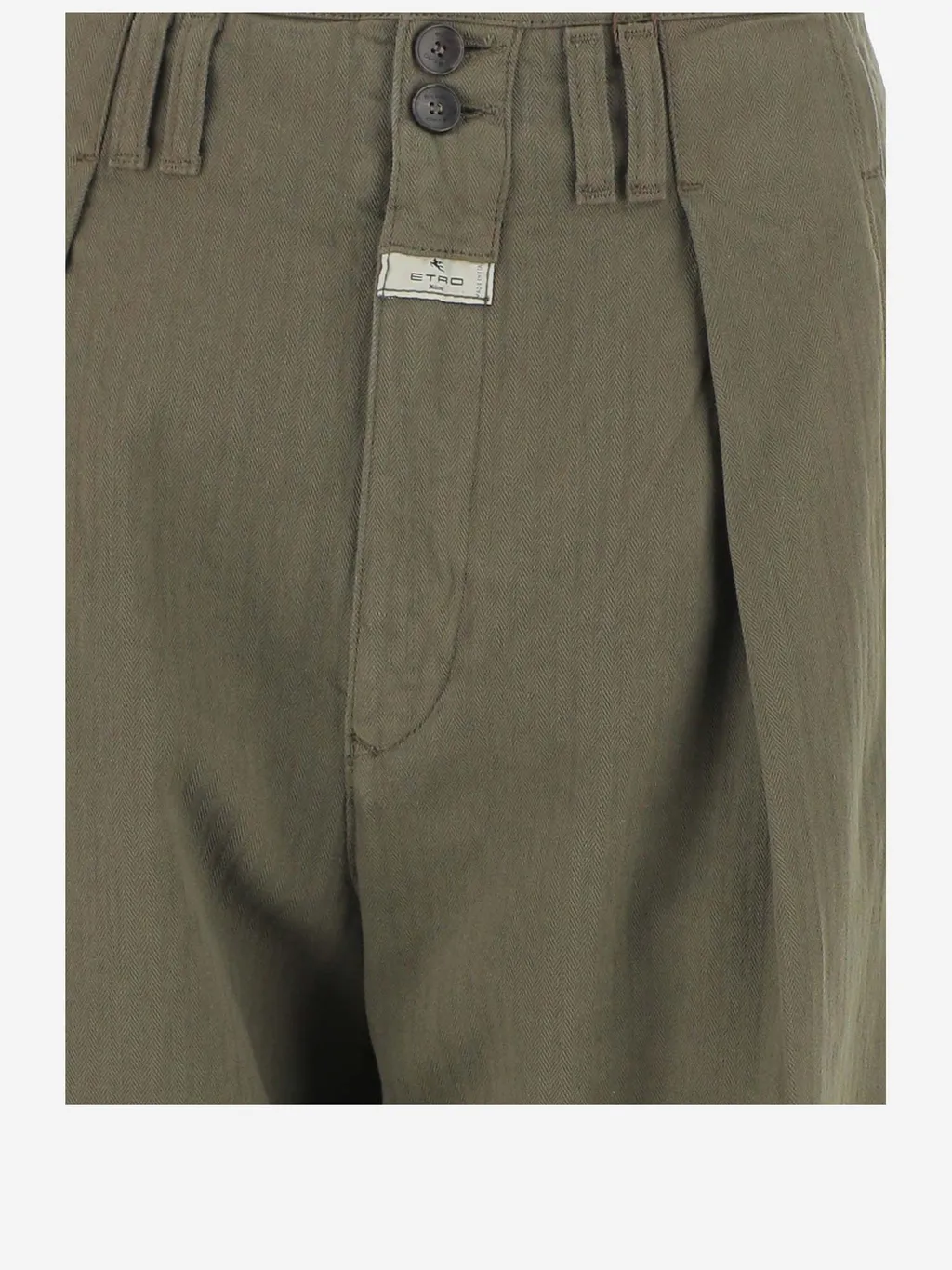 Pleated High-Waisted Trousers