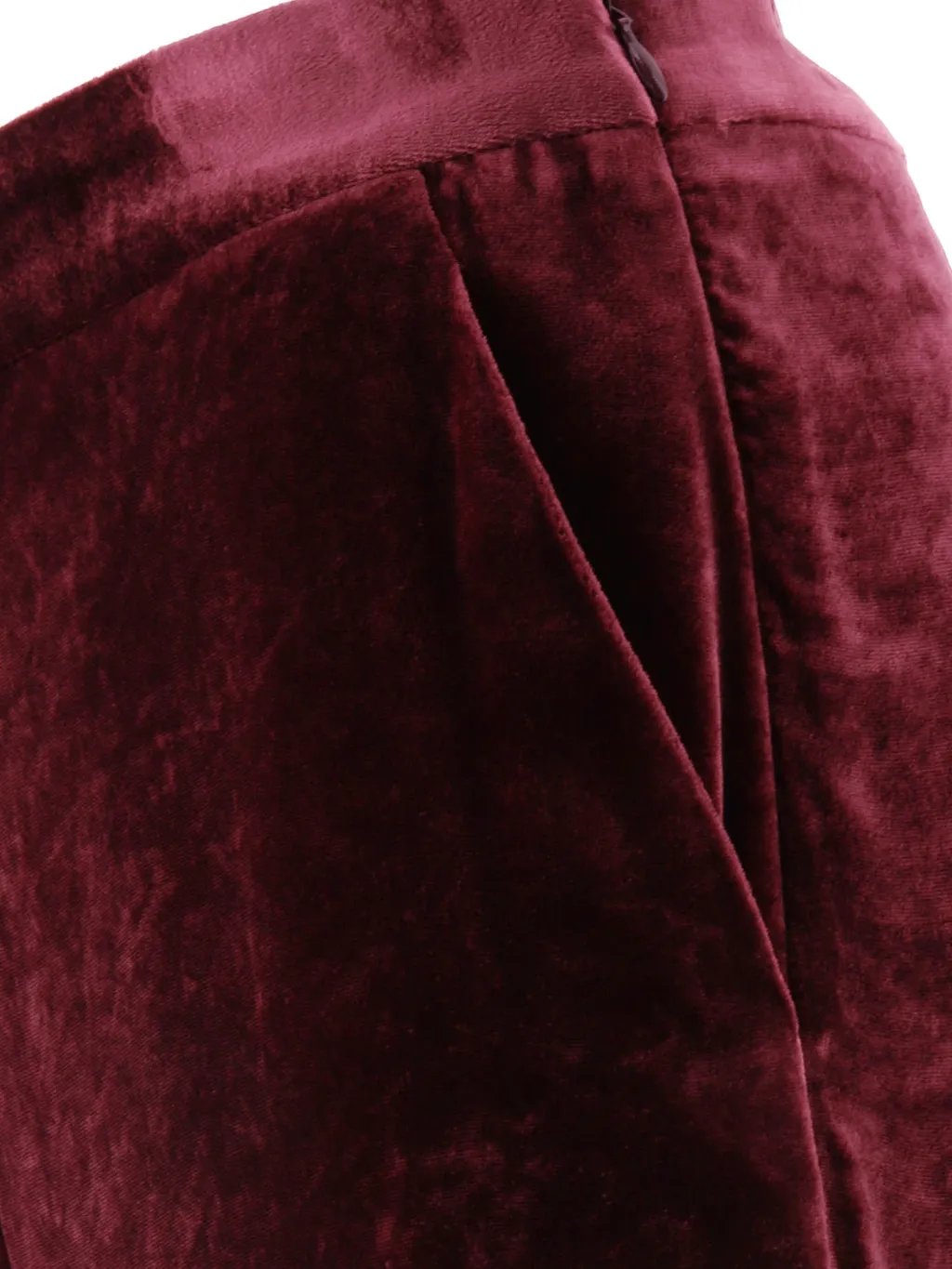 Wide-Leg Velvet Palazzo Trousers