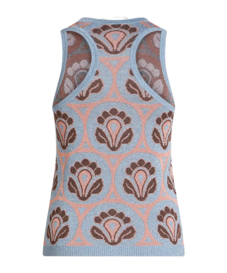 Patterned Jacquard Knitted Tank Top