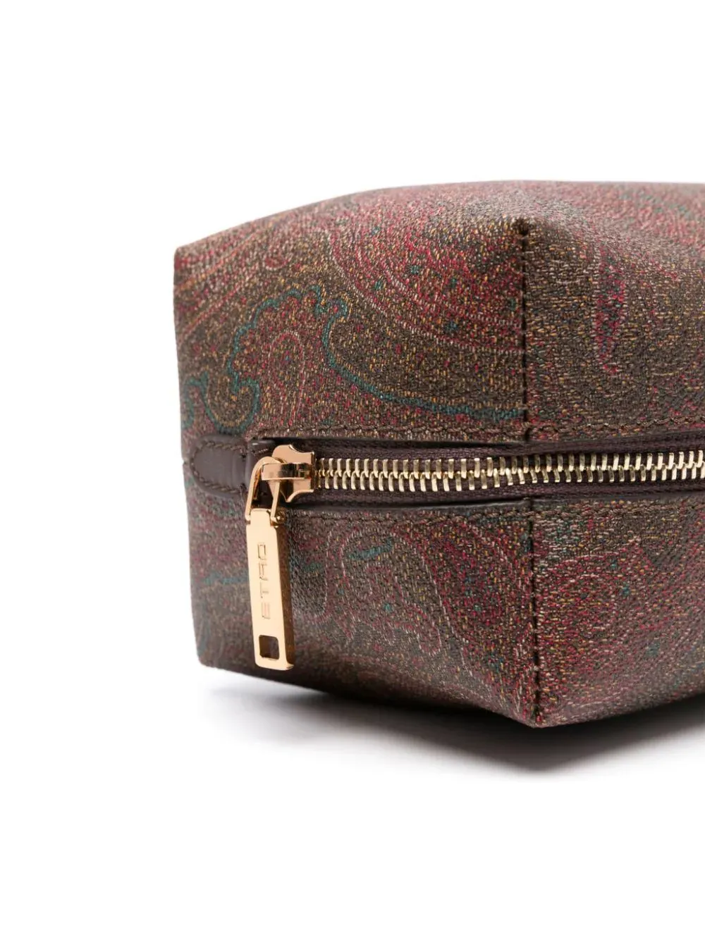Logo Embroidered Paisley Printed Pouch