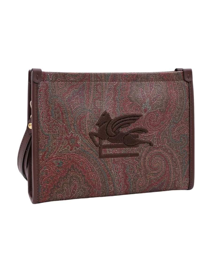 Pailsey Printed Zipped Clutch Bag