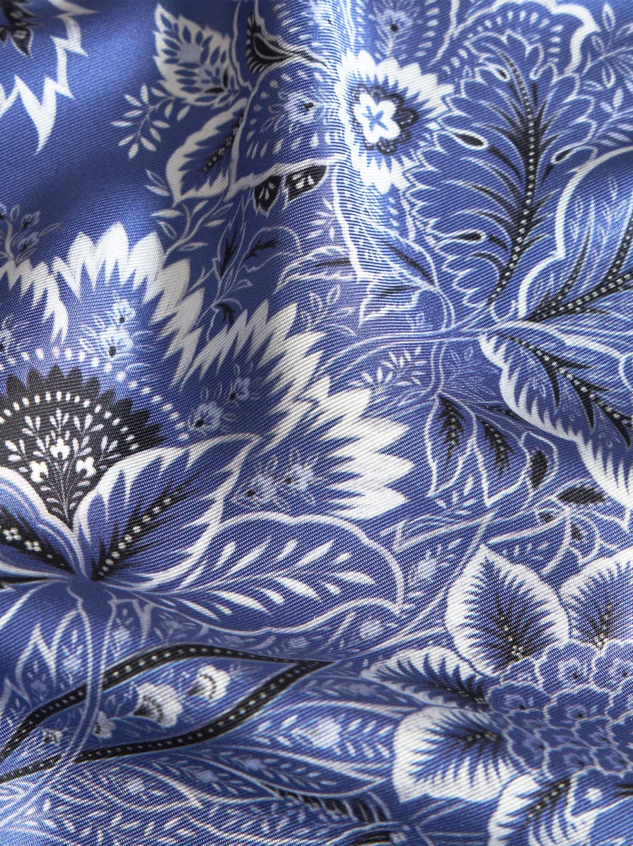 Floral-Printed Belted-Waist Robe