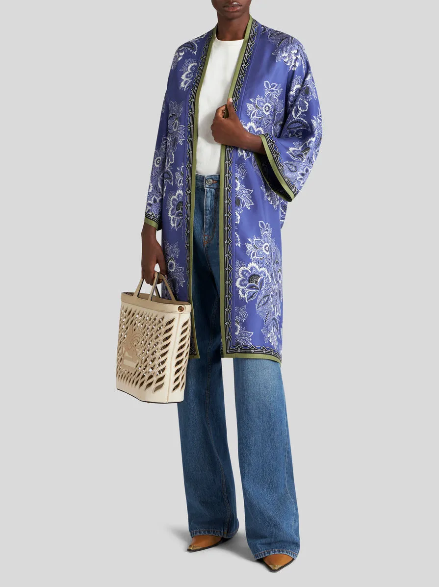 Floral-Printed Belted-Waist Robe