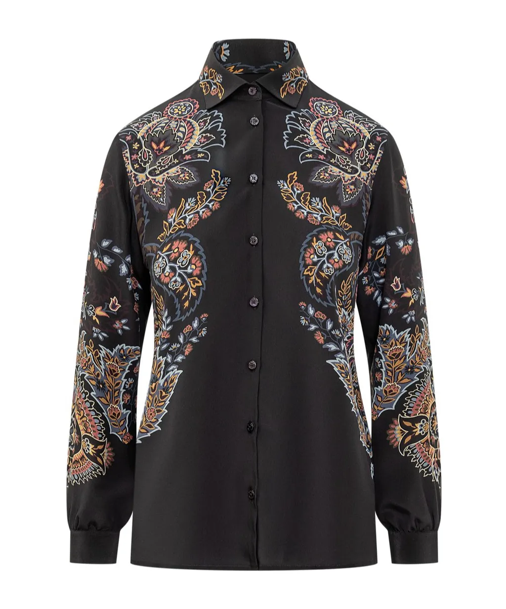 Paisley-Printed Long-Sleeved Shirt