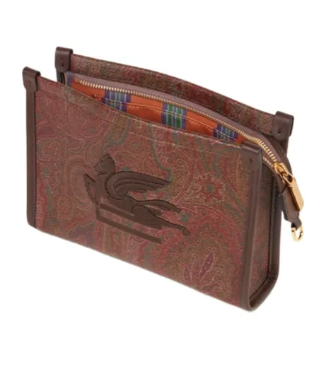 Jacquard Zipped Shoulder Bag