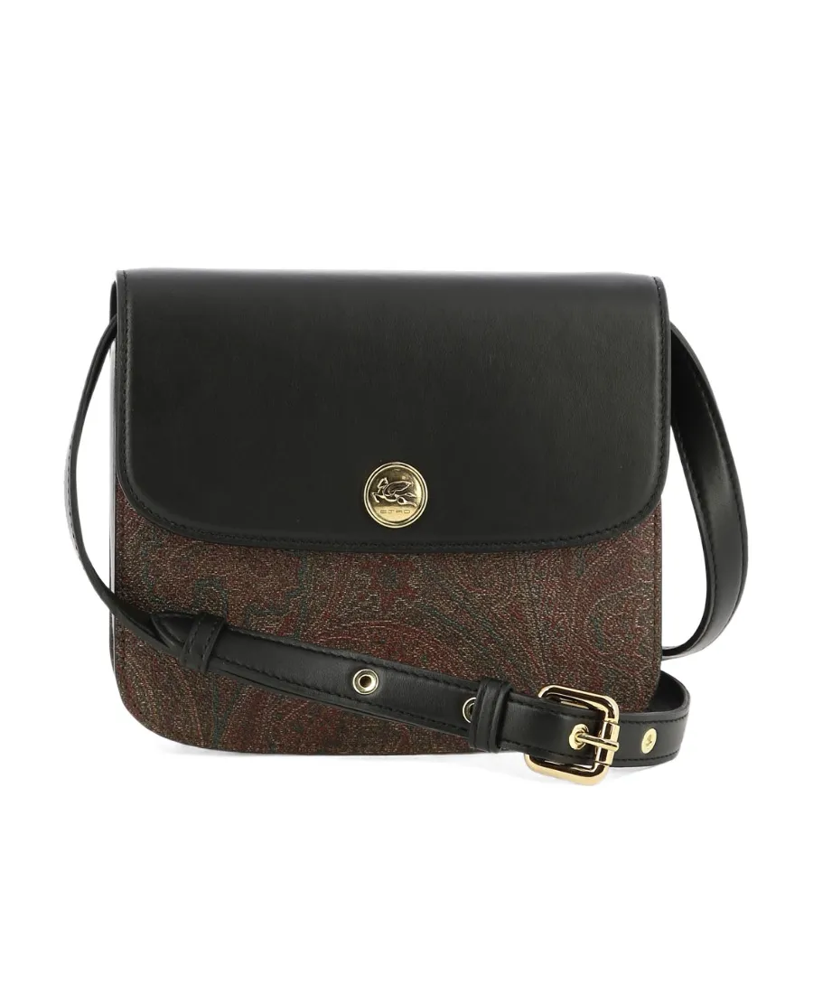 Paisley Printed Logo Plaque Crossbody Bag