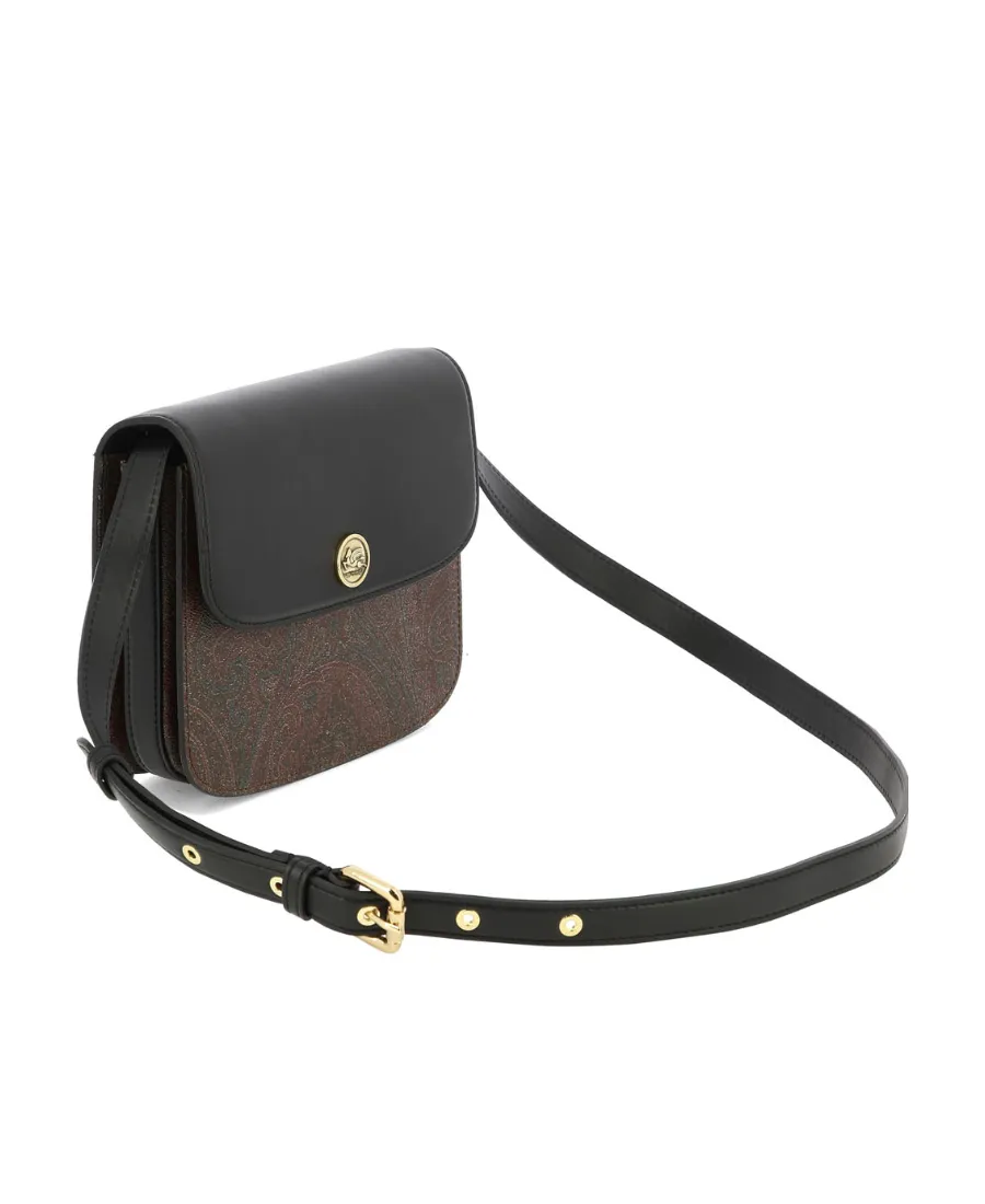 Paisley Printed Logo Plaque Crossbody Bag