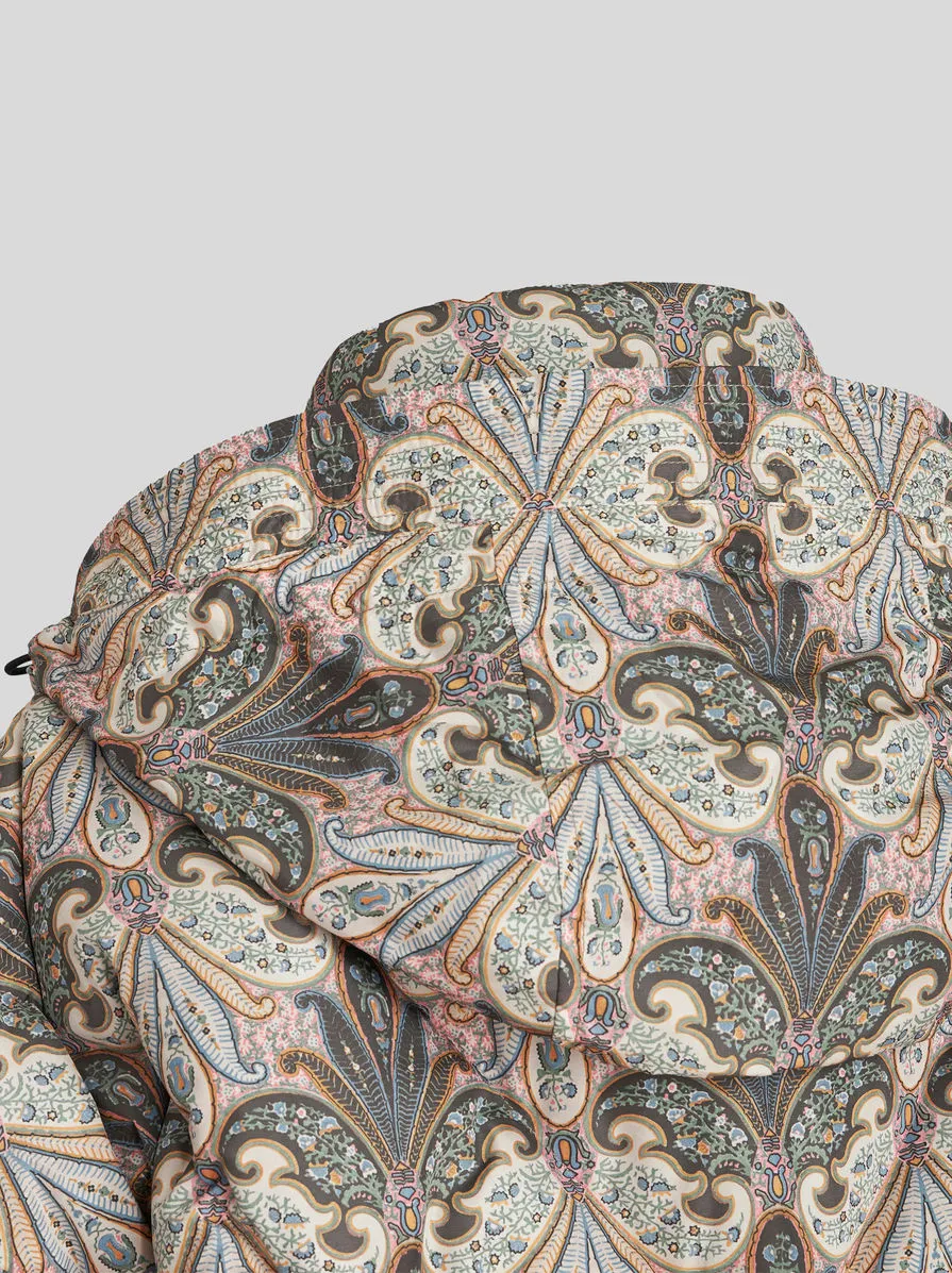 Patterned Long-Sleeved Puffer Jacket
