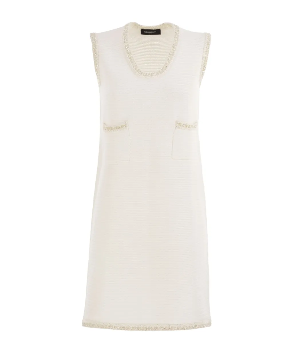 Sequin Edge Knitted Mini Dress