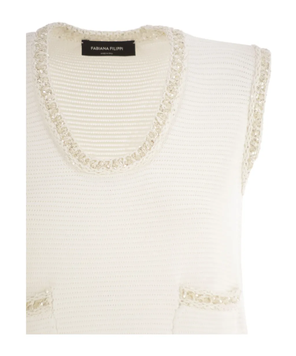 Sequin Edge Knitted Mini Dress