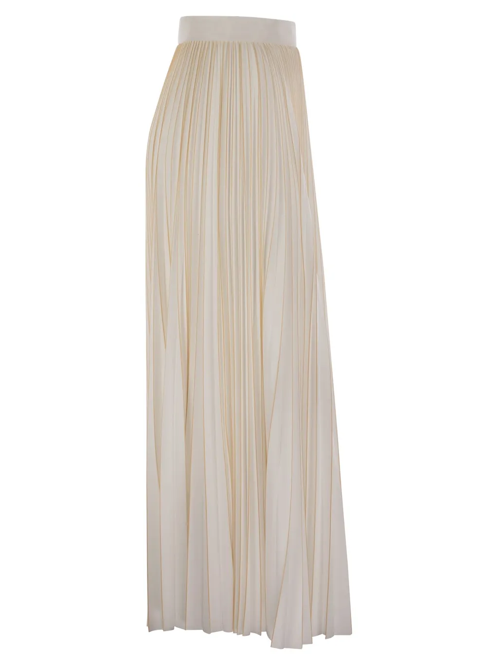 Zip Fastened Pleated Jersey Skirt