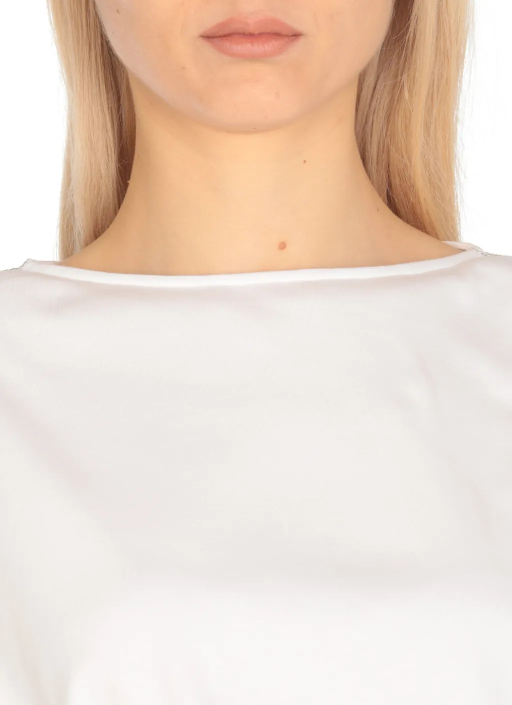 Elasticated Band Crewneck Midi Dress