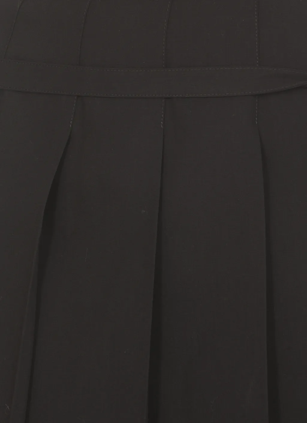 Strap Detailed Pleated Midi Skirt