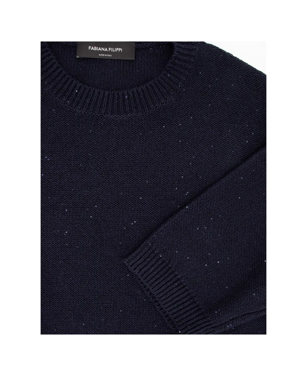 Sequinned Short Sleeved Crewneck Jumper