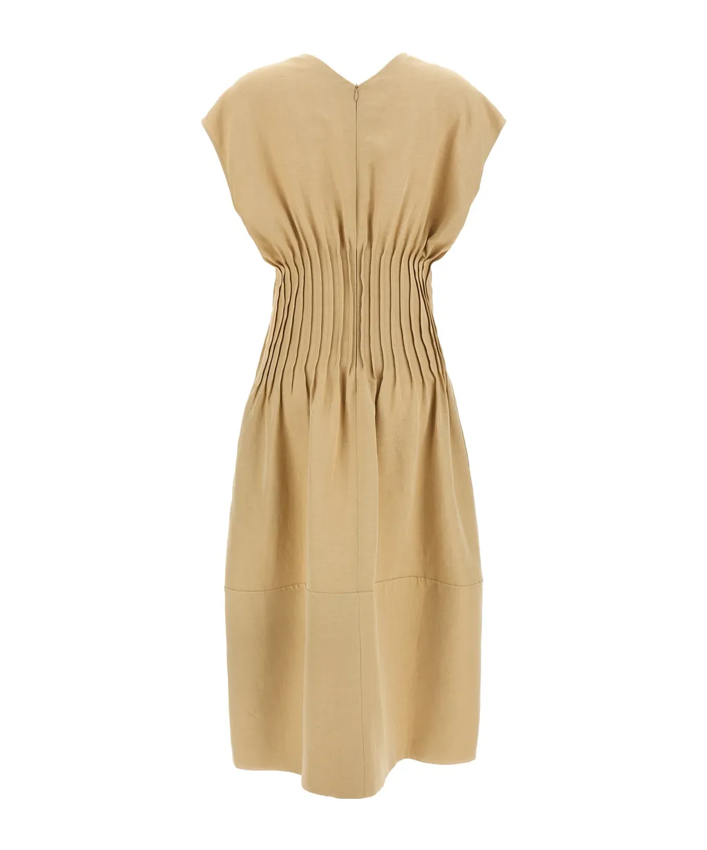 Fitted-Waist Sleeveless Dress