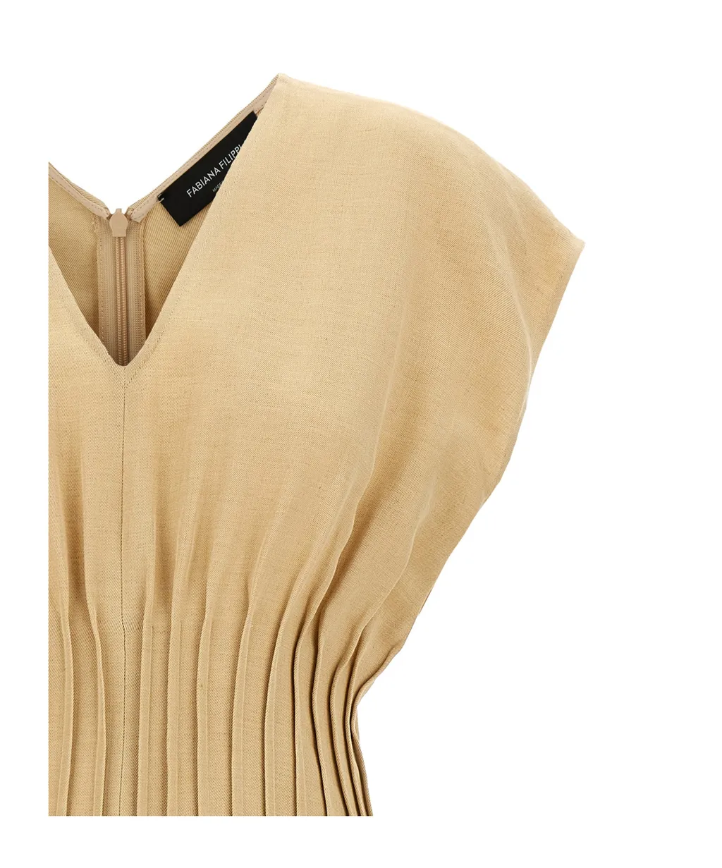 Fitted-Waist Sleeveless Dress