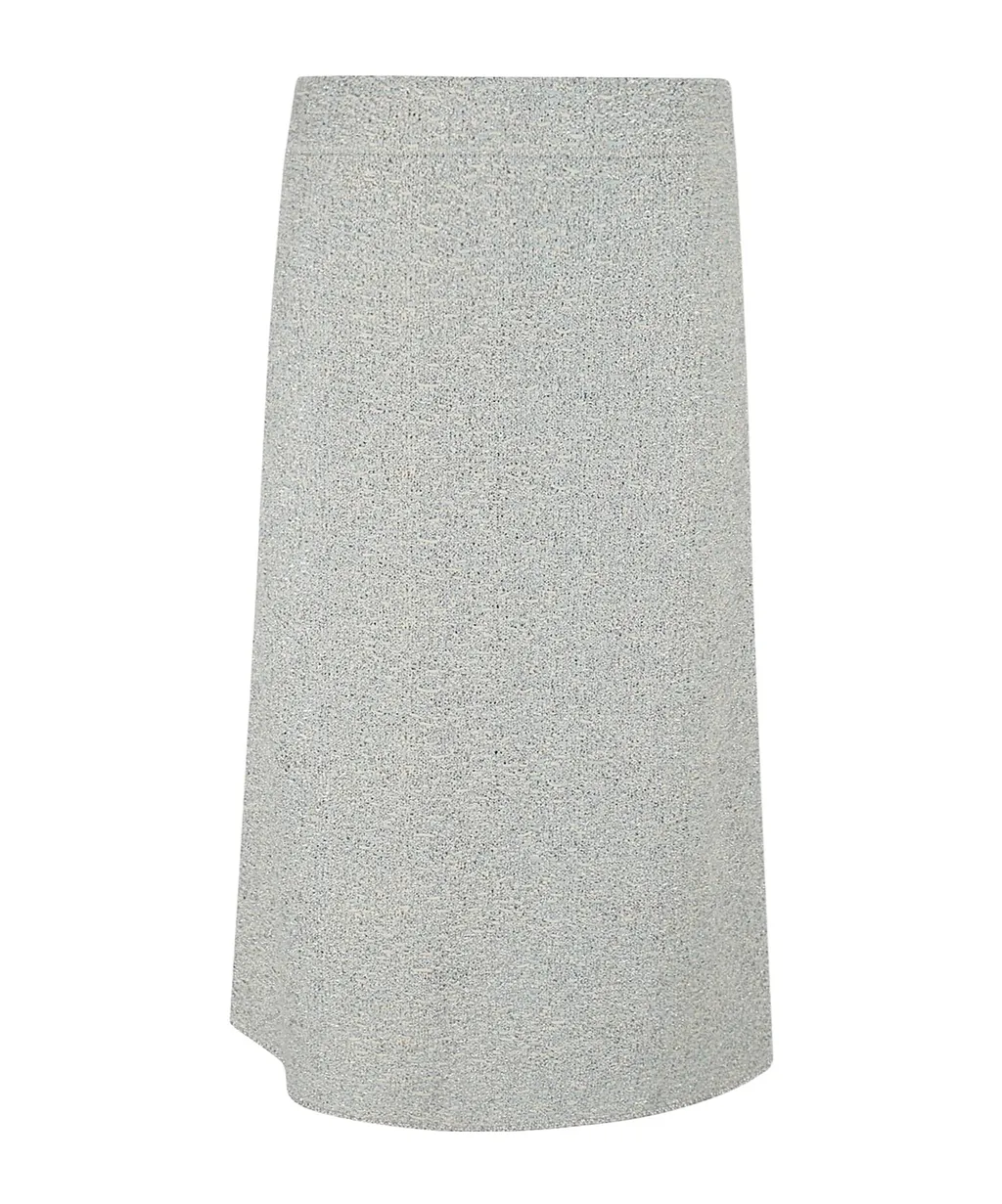 Lurex Knit Tweed Skirt