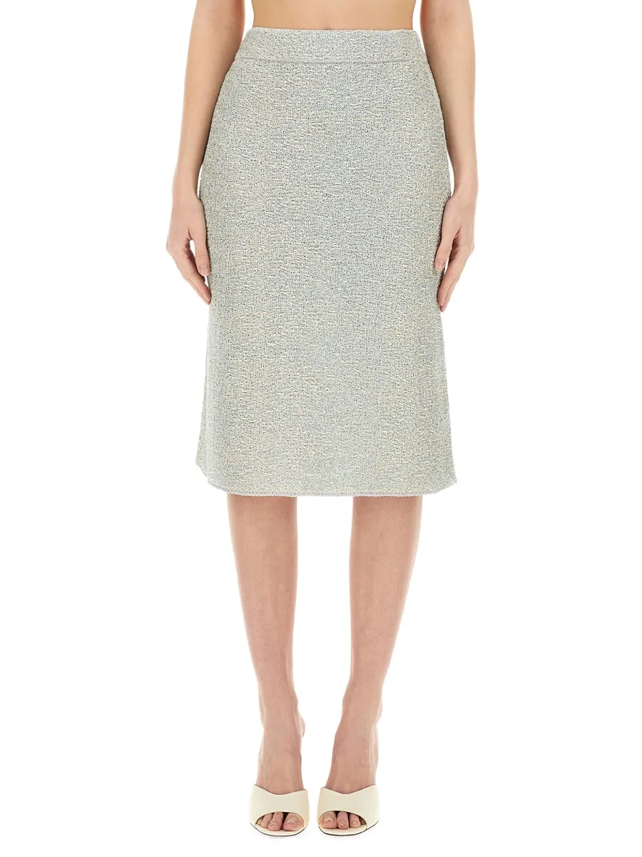 Lurex Knit Tweed Skirt