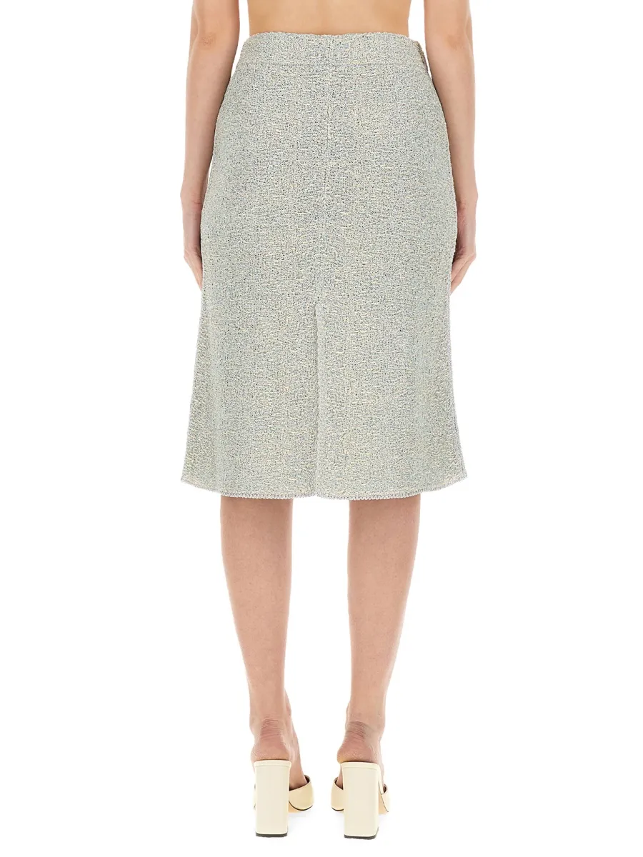 Lurex Knit Tweed Skirt